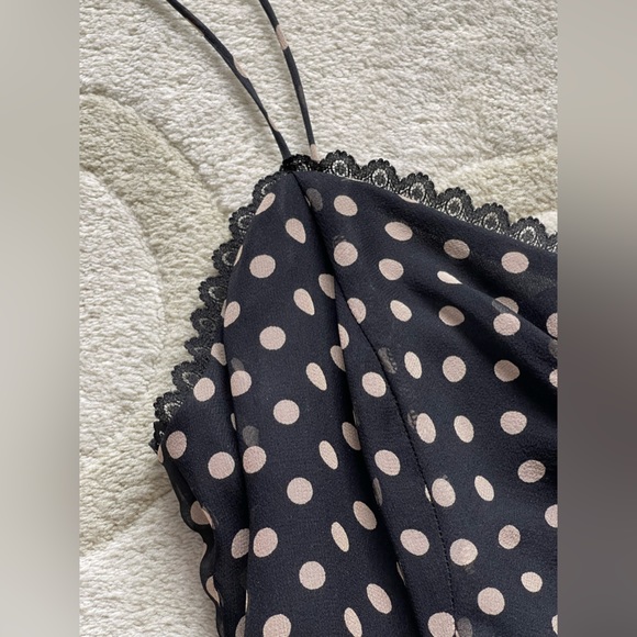 Vintage silk polka dot summer dress - Picture 4 of 7